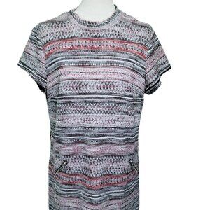 (#508) Madison Leigh red,black Stripe Sweater Dress Size 16